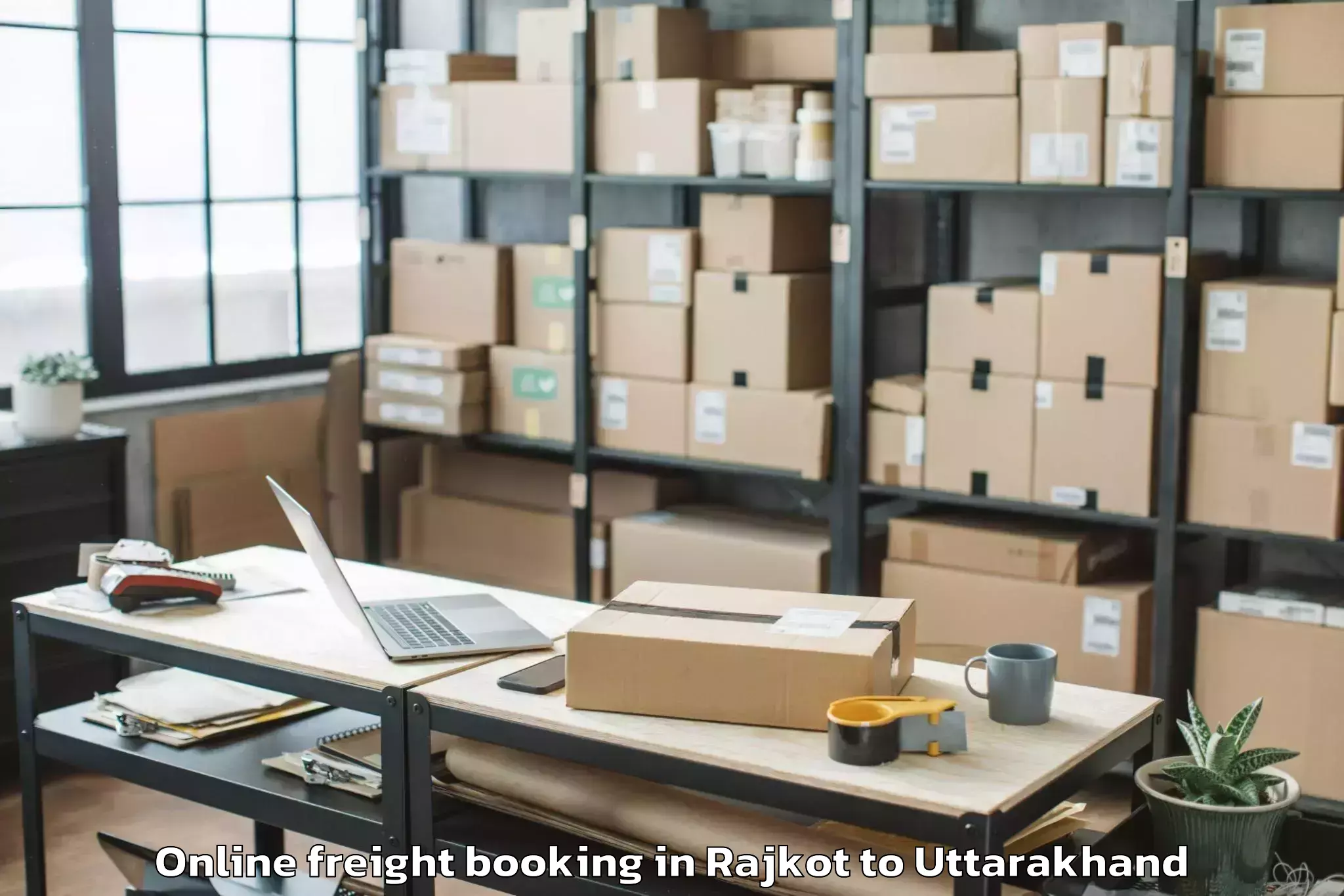 Trusted Rajkot to Tanakpur Online Freight Booking